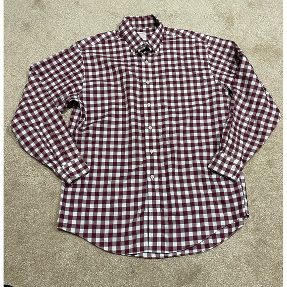 Brooks Brothers 346 Sz M Non-Iron Longsleeve Checkered Button Up Shirt - Picture 1 of 6